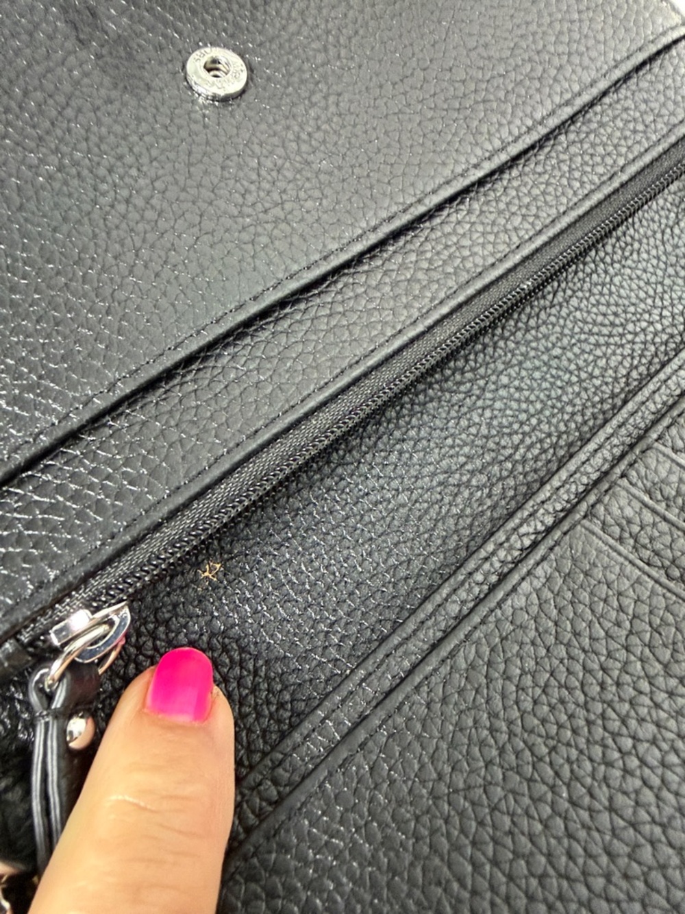 Michael Kors Black Pebbled Leather wallet Crossbody Bag - Picture 8 of 13